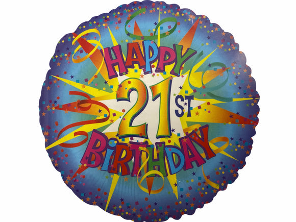 Happy 21st Balloon - 45cm